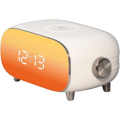 Wecker mit Sonnenaufgangssimulation - AGB - ALBA Radiowecker - Sonnenaufgangssimulator - Programmierbarer Dämmerungssimulator - 60 Sender