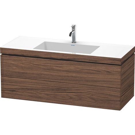 Mobile lavabo L-CUBE WT Vero Air 500x1200x480mm 1 foro noce scuro