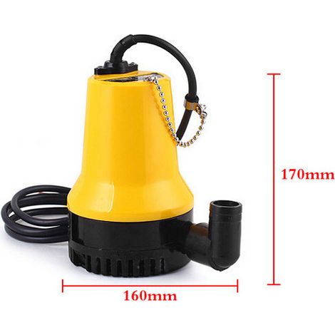 Pompe submersible DC 12 pompe de cale micro pompe submersible électrique pompe de drainage de cabine de bateau pompage domestique-1716cm,1pc (1/4)