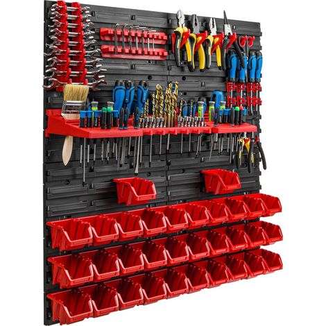 Pannello portautensili 78x78 cm, scaffale per officina/garage (1/5)