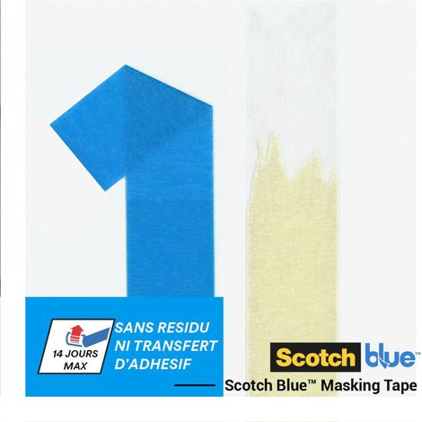 2 lots de 3 rubans de masquage Multi-Surfaces ScotchBlue™, 48 mm x 41 m, soit 6 Rouleaux, 100% PEFC, SGSCH-PEFC-COC-110078