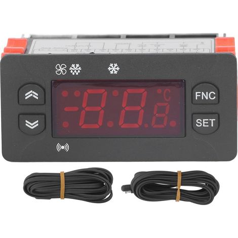 Régulateur de température Fahrenheit Celsius, affichage numérique commutable, capteur NTC, Thermostat 230V AC pour réfrigérateur plus frais (1/5)