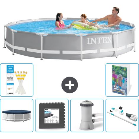 Prism Frame Pool Rund - 366x76 cm - 7-teilig S88