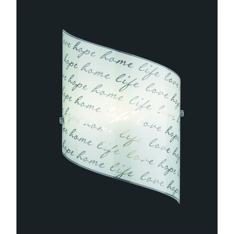 Applique Signa Vetro Bianco Decori Firma Trio Lighting