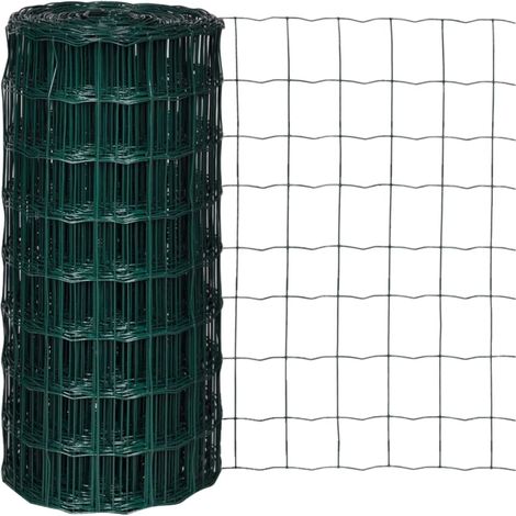 Clôture-Grillage de jardin euro Acier 25 x 0,8 m Vert 635725 (1/4)