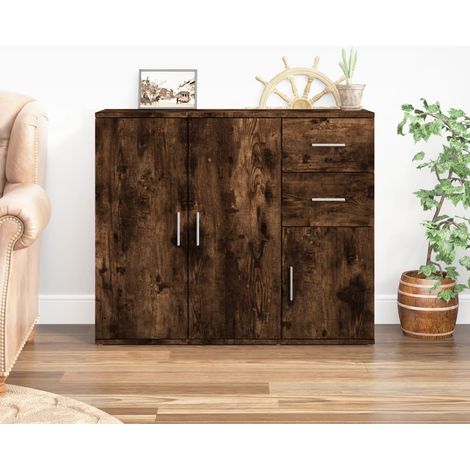Sideboard Räuchereiche 91x29,5x75 cm Holzwerkstoff