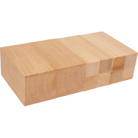 Lot de 10 blocs de sculpture en tilleul brut, bois tendre et massif haute résistance pour l'artisanat du bois (1/5)