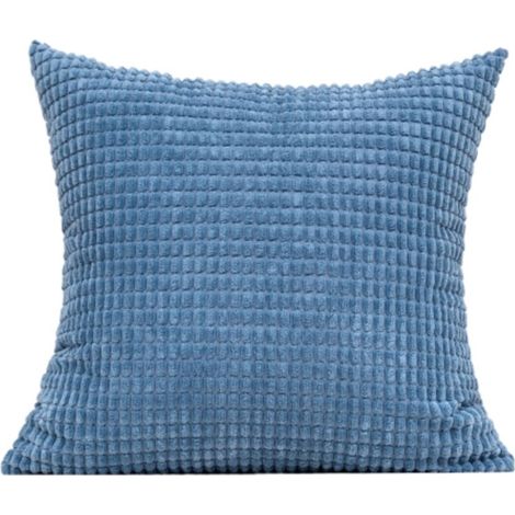 Lot de 2 housses de coussin motif grain de maïs – Bleu jean – Dimensions 50 × 50 cm (1/5)