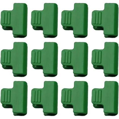 12 clips pour serre, ,Clips pour film plastique, Clips pour filet d\'ombrage pour serres, Fournitures de jardinage,12PCS,Vert (1/4)