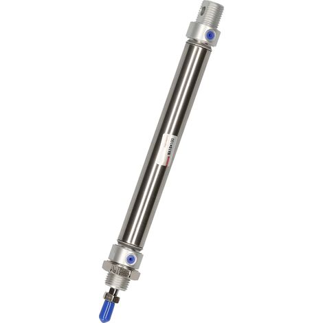 Mini vérin pneumatique, alésage 16 mm, course 100 mm, acier inoxydable, double effet, simple tige. (1/5)