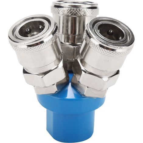 Schnellkupplung für Druckluft Typ C 1/4" für Luftkompressor (3-Wege) (1/5)