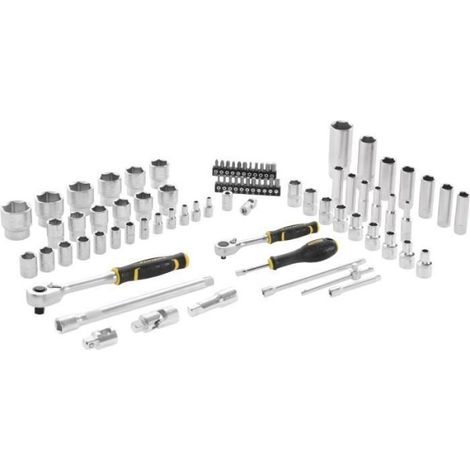 Coffret douilles 1/4 et 1/2 STANLEY FMMT82826-1 avec cliquet et rallonge FATMAX - Jeu de 81 pieces (1/4)