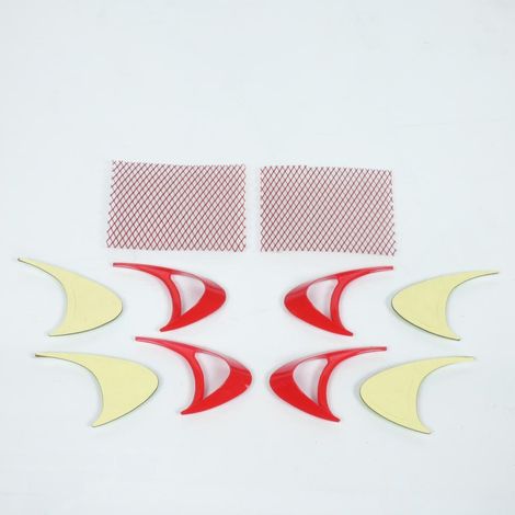 Lot 4 prise d'air carénage autocollante rouge tuning grille