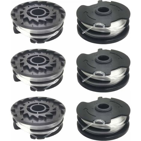 Confezione da 6 bobine di filo di ricambio per decespugliatore Black & Decker DF-065, Ø 1,65 mm, lunghezza 11,76 m, 6 bobine di filo per decespugliatore (1/4)