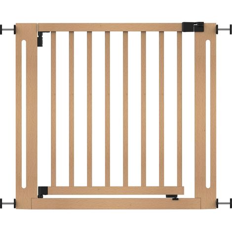 Safetots Wooden Elegance Gate, Natural, 87cm - 95cm, Pressure Fit Safety Gate, 65cm Extra Wide Doorway, Easy Installation