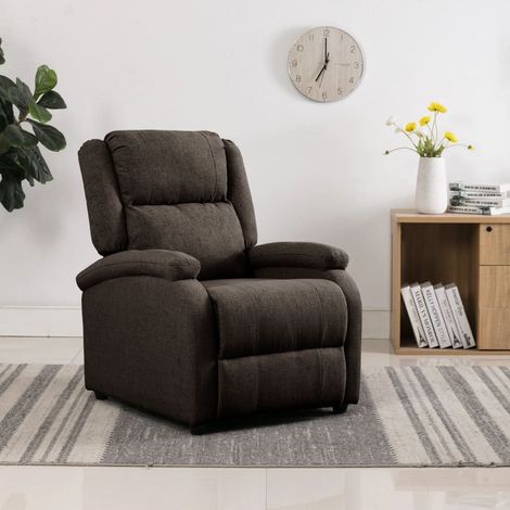Fauteuil inclinable  Fauteuil de Relaxation Marron foncé Tissu 91621 (1/5)