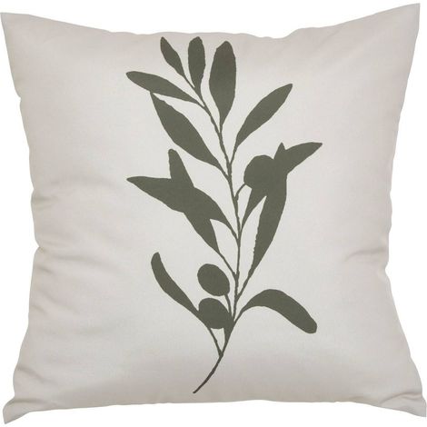 Housse de coussin extérieur olivier Vert foncé 40x40 cm (1/5)