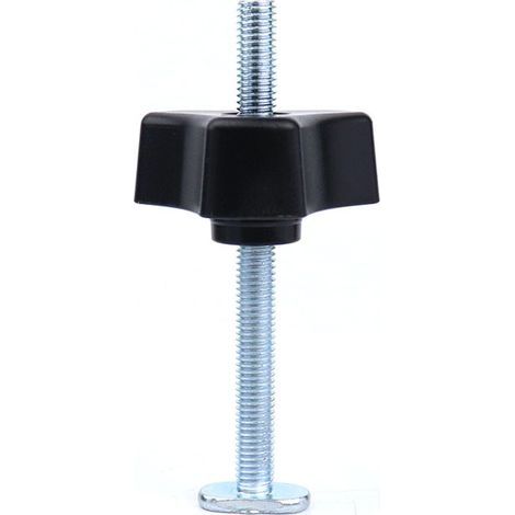 Rail en T Pince à Rainure en T T-Slot T-Track en Métal Outil de Fixation Serrage Rapide pour Travail du Bois (2pcs T vis + 2pcs écrou à bouton uniquement) (1/4)