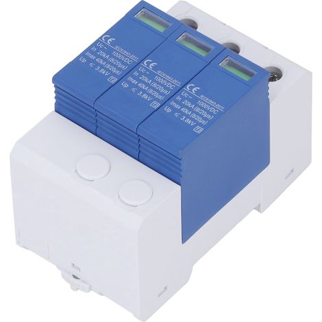 SPD DC 1000V 40kA 3P Überspannungsschutz, Photovoltaik-Schutzschalter, blau-weißer DC-Leistungsschalter (1/5)