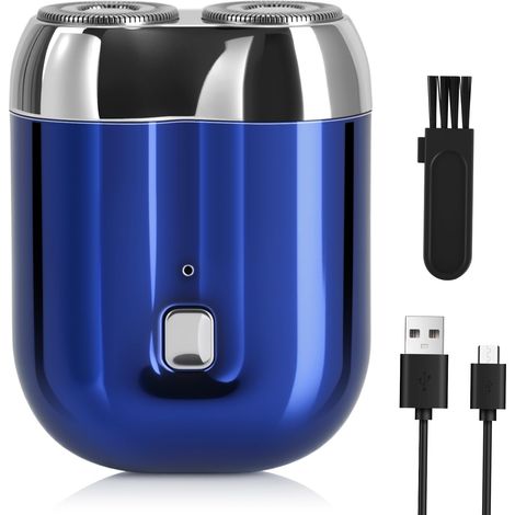 Mini rasoir électrique pour homme, rasoir de poche double tête amélioré, rasoir portable pour homme, rasoir électrique de voyage compact, rechargeable et étanche, rasoir à batterie rechargeable par US