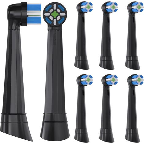 Compatible avec Oral-B iO 3/4/5/6/7/8/9/10 Series Ultimate Clean la brosse à dents électrique Têtes de brosses de remplacement, pour Oral-B iO la brosse à dents électrique, Lot De 10 (Noir, Medium)