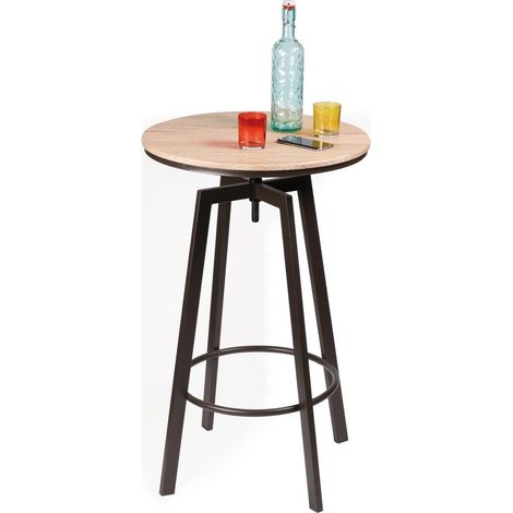 Bar höhenverstellbar Kollektion DARYL – Vintage-Stil, Maße 60x60x101 cm (1/2)