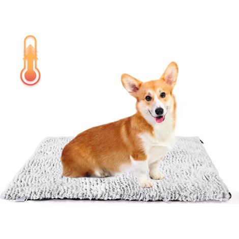 Couverture auto-chauffante pour chiens et chats - Sans électricité - Tapis chauffant pour chien - Moelleux et lavable - Couverture thermique pour extérieur - Antidérapant - Silencieux - 70 x 50cm (1/5)