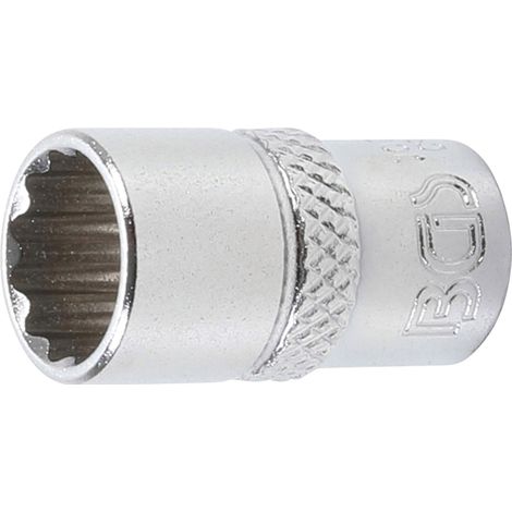 BGS inserto  bussola dodecagonale  attacco quadro  interno 6,3  mm (1/4")  SW 10  mm - 10780 (1/4)