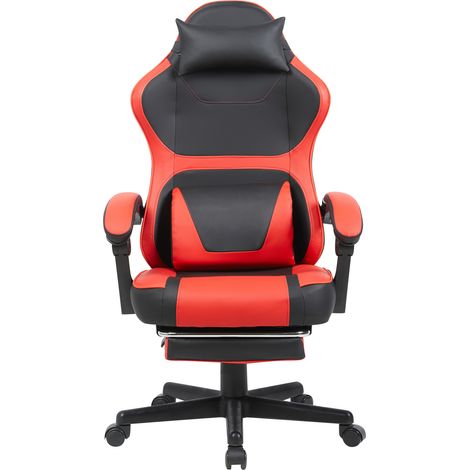 silla gaming ergonómica con reposapiés PVC OKMYHOME (1/5)