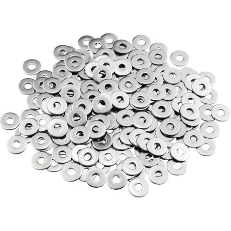 100 - Rondelle Plate - Acier Inoxydable 304 - M4 x 12mm - Résistance Corrosion - Fixation Vis Écrou - Usage Intérieur Extérieur - Argenté - 12x4,3x1mm (1/3)
