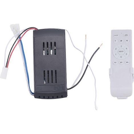 Kit de télécommande universelle pour ventilateur de plafond 50 W, 6 vitesses, fonction minuterie, télécommande de remplacement pour ventilateurs et luminaires de plafond à courant continu (1/5)