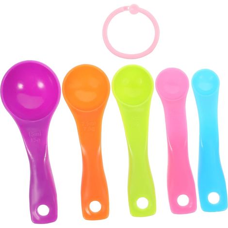 Ensemble de 5 cuillères doseuses, plastique, pour pâtisserie (1/5)