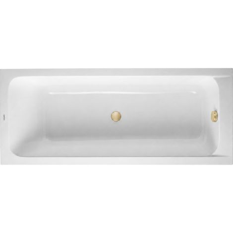 Baignoire droite 170 X 75 DURAVIT D-Code acrylique bonde au centre + vidage doré