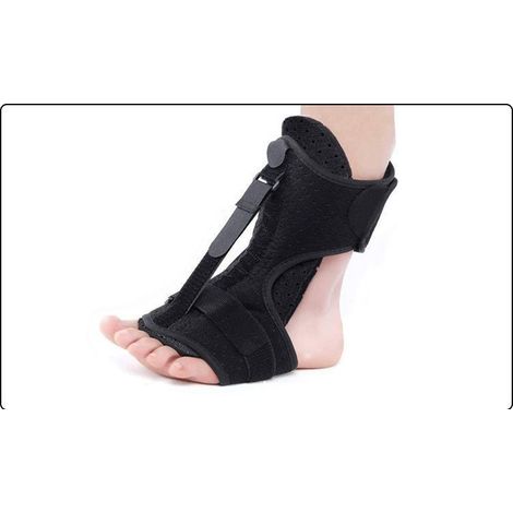 Attelle pour fasciite plantaire, support avec plaque en acier, réglable, respirante, pied tombant et support du tendon d'Achille, soulage la fasciit (1/3)