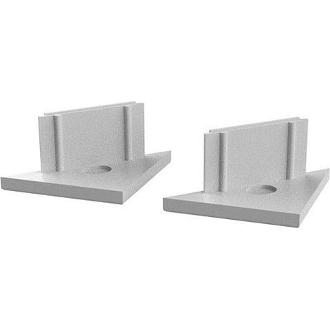 Terminaison Gris pour Profile Angle 45 - Pack de 2 Miidex Lighting® (1/4)