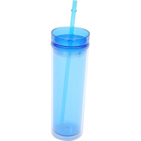 Tumbler - 480 ml - Double Paroi En Verre Transparent - Avec Couvercle Et Paille - Pour Boissons Froides Ou Chaudes - 1 Pièce (1/3)