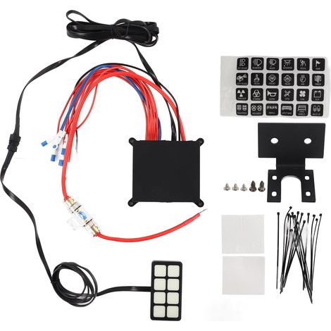 Telecomando a 8 canali per veicoli - Pannello di controllo touch a 8 pulsanti con regolazione automatica della luminosità e alimentazione 12-24 V per camion, ATV, barche e camper (1/5)