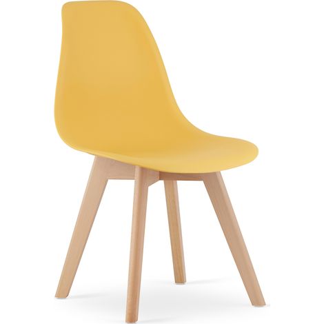Sedia KITO color senape / gambe naturali x 1 (1/5)