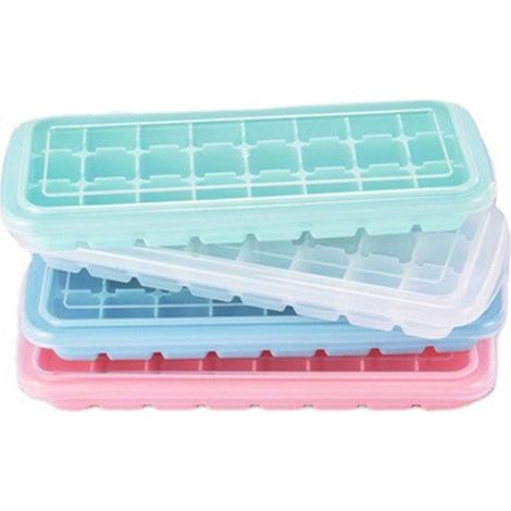 Mini-Eisbehälter – Lebensmittelechtes Silikon – Für Whisky und Cocktails – 6 Fächer pro Behälter – 3er-Set (1/5)