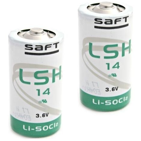 Saft 2 pz batteria al litio LSH14 ER-C Li-SOCl2 3,6V mezza torcia C allarme GPS