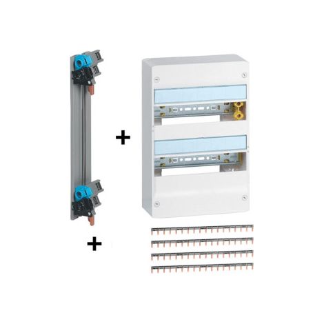 Legrand - DRIVIA - Coffret 2 rangu00e9es - 13 modules + Peigne V et H - Ref. : 401212+405000+404926x4 (1/5)
