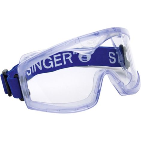Lunettes-masques de protection forme incurvée SINGER SAFETY Bleu Unique. (1/2)