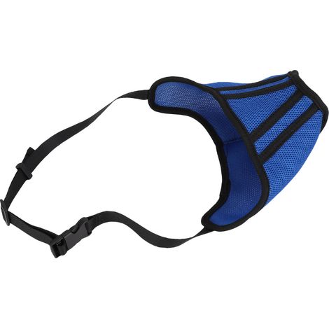 Museruola per cani comoda in rete, previene masticazioni, abbaio e morsi, traspirante, per Border Collie, Beagle, Corgi, blu M. (1/2)