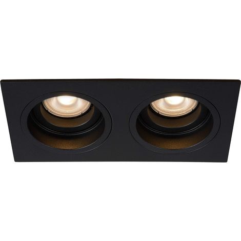 Spot encastrable - 2xGU10 (MR16) - Noir (1/5)