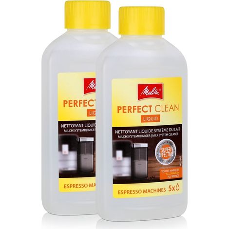 2x LECHE LIMPIADORA MELITTA 250 ML PERFECT CLEAN PARA MÁQUINA DE CAFÉ