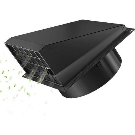 Grille Ventilation Exterieur en Métal 100mm Bouche Aeration avec Clapet Anti Retour pour Sèche-linge, Hottes, Garages, Vmc, Conduits d'Échappement (1/5)