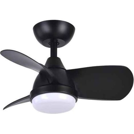 Ventilador de techo LED "Pirdo" regulable con control remoto (24W 3CCT 2400lm) IP20 Ø60cm color negro (1/3)