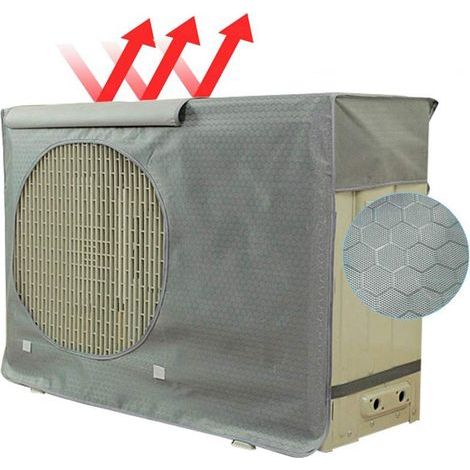 Housse de protection pour unités extérieures de climatiseurs, toutes saisons, imperméable, anti-poussière, coupe-vent, isolante thermique, avec système de ventilation.-AquaForge (1/5)