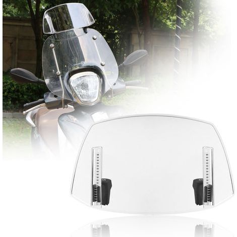 Universelle, ausziehbare Motorrad-Windschutzscheibe – Hochwertiges, transparentes PC-Material – Höhenverstellbare Windschutzscheibe – Passend für Yamaha- und Honda-Roller und -Motorräder (1/5)