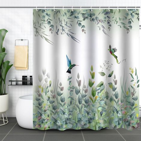 Rideau de douche - Rideau de douche imperméable de haute qualité - Luxueux et pratique - Accessoires de salle de bain - 150 x 180 cm - Vert (1/5)